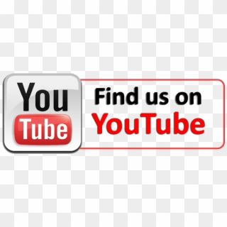 Find Us On Youtube - Find Us On Youtube Button Clipart