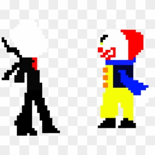 Slenderman Vs Tim Curry Pennywise - Graphic Design Clipart