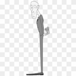 Slender Man Clipart Tall Skinny Man - Tall Skinny Man Cartoon - Png Download