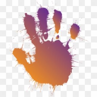 Splash Hand With Color Splatter Vector, Hand, Shape, - Mano Splash Png Clipart