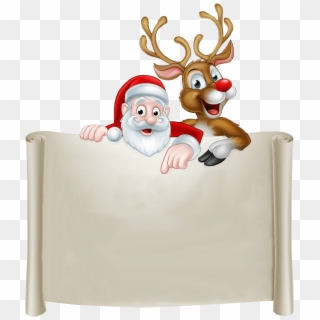 Free Png Images - Santa Claus Reindeer Cartoon Clipart