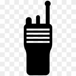 Police Walkie Talkie With White Lines Comments Clipart