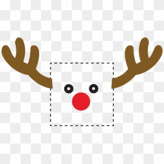 Rudolph Reindeer Light Switch Sticker - Corna Renna Png Clipart