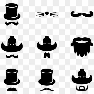 Moustaches - Costume Icon Clipart