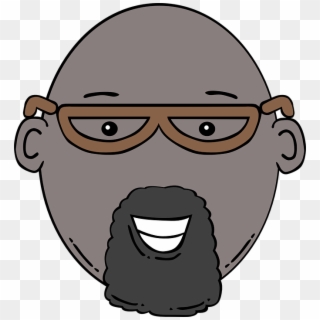 Goatee, African American, Man, Face, Beard, Fashion - Man Face Cartoon Clipart