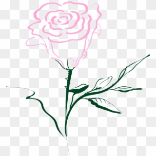 Simple Rose Png Outline - Pink Rose Outline Png Clipart