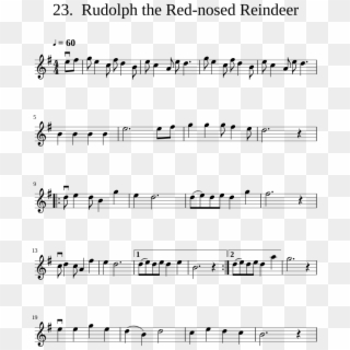 Rudolph The Red-nosed Reindeer - Rudolph The Red Nosed Reindeer Violin Sheet Music Free Clipart