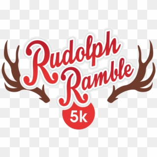 Rudolph Ramble 5k Logo - Calligraphy Clipart