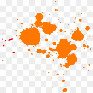 Orange Paint Splatter - Orange Paint Splatter Png Clipart