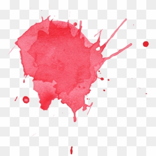 Red Splatter Png - Red Watercolour Splash Png Clipart