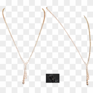 Free Icons Png - Long Gold Necklace Png Clipart