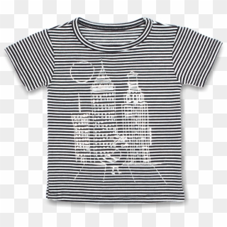 Nyc Skyline Graphic T, Black & White Stripe - Active Shirt Clipart