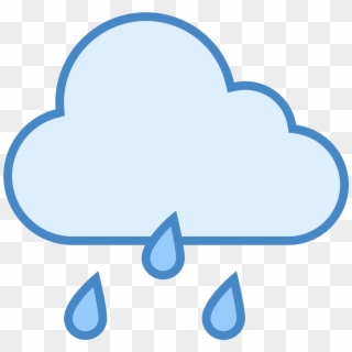 This Is A Drawing Of A Rain Cloud That Is Flat On The - Icon Clipart