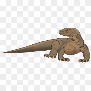 Bearded Dragon Clipart Silhouette - Komodo Png Transparent Png