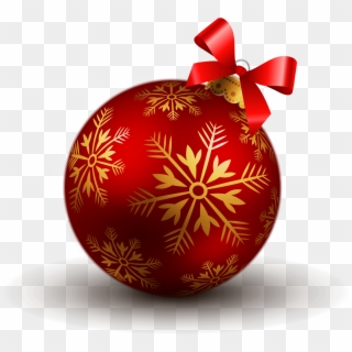 Ball Christmas - Boule De Noel Rouge Et Clipart