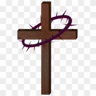 Catholic Png Of The Crown Of Thorns And Cross - Cross And Crown Of Thorns Clipart Transparent Png