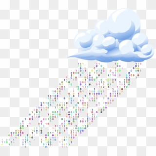 Rain Cloud Binary Number Communication Description - Clip Art - Png Download
