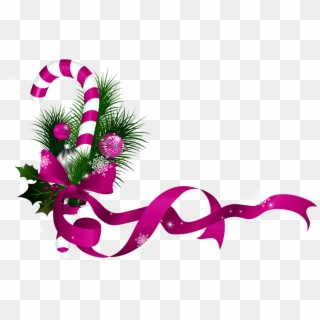 Pink Christmas Ribbon - Pink Christmas Ribbon Png Clipart