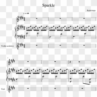 Sparkle Radwimps For Vocal, Piano And Guitar (unfinished) - Crazier Than You Sheet Music Clipart