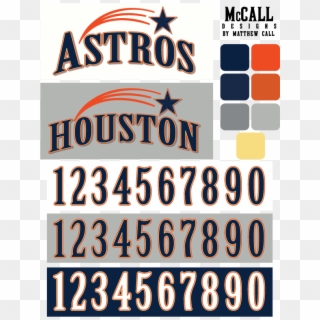 Houston Astros Full Set - Graphic Design Clipart