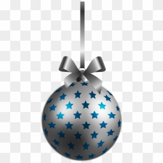 Christmas Ornament Clipart Transparent Png - Christmas Ball Blue And Silver