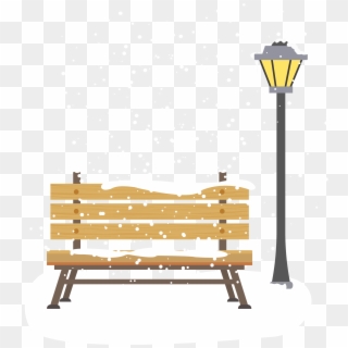 Snow Seats Street Lights Png And Vector Image - Illustration Clipart