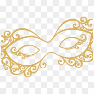 Gold Masquerade Mask Clipart - Png Download