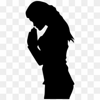 Big Image - Woman Praying Silhouette Png Clipart