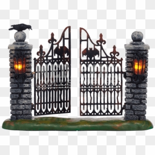 Spooky Wrought Iron Gate - Spooky Wrought Iron Fence Clipart