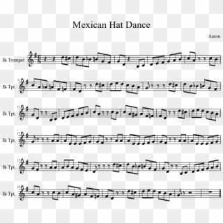 Mexican Hat Dance Sheet Music Composed By Aaron 1 Of - Inuyasha Longing Flute Sheet Music Clipart
