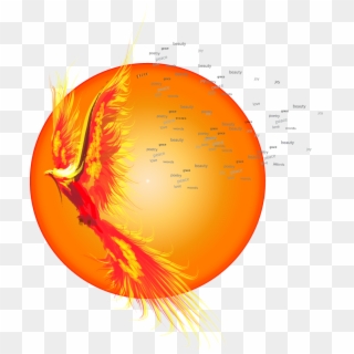 Phoenix Rising - Circle Clipart