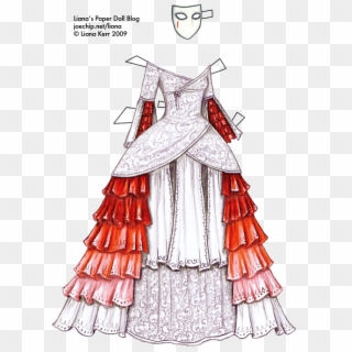 Click For Larger Version - Ball Masquerade Gowns Drawn Clipart