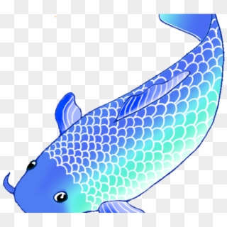 Koi Carp Clipart Clip Art - Transparent Fish Png Blue