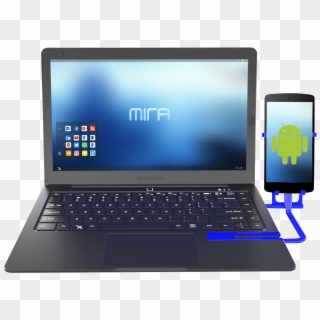 Mirabook Android Phone Laptop Dock - Laptop With Phone Clipart