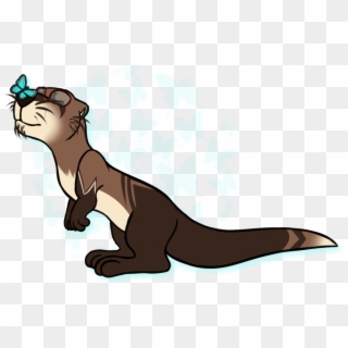 The Otter And The Butterfly - Otter Paint Png Clipart
