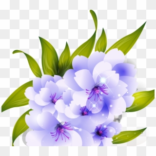 Flower Vector Png - Violet Flower Vector Png Clipart