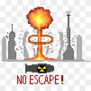 Nuke Explosion Png Banner Free Download - Nuclear Explosion Pixel Art Clipart
