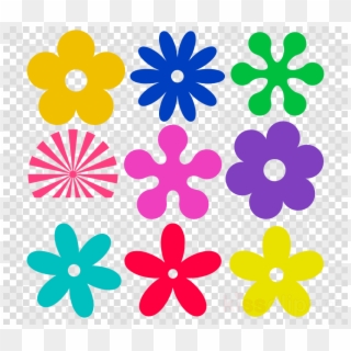 Retro Flower Vector Clipart Flower Designs Clip Art - Retro Flower Vector - Png Download