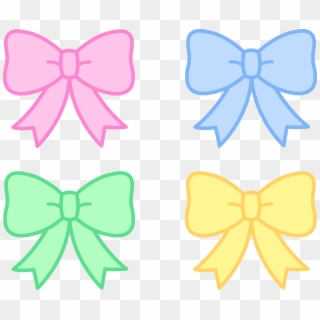 Cute Pastel Holiday Bows - Ribbon Bow Clipart - Png Download
