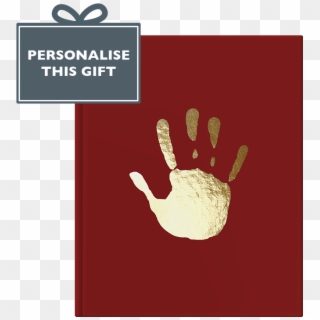 Personalised Foil Blocked Handprint Notebook - Sign Clipart