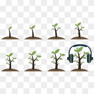 Podcasting's Next Frontier - Plant Icons Growing Clipart