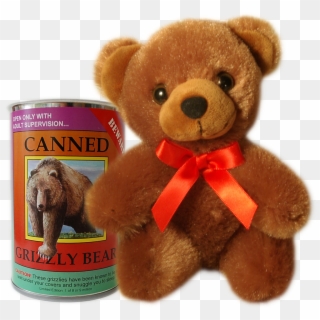 6" Canned Grizzly Bear - Teddy Bear Clipart
