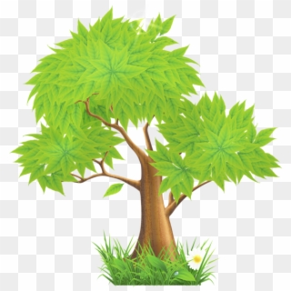 Green Painted Tree Png Clipart - Tree Clipart Png Transparent Png