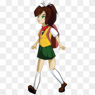 This Free Icons Png Design Of School Girl Walking Clipart