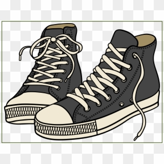 Grey High Sneakers Png Clipart - Shoes Clipart Png Transparent Png