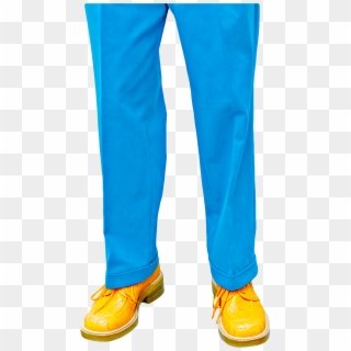 Blue Trousers And Yellow Shoes - Pants And Shoes Png Clipart