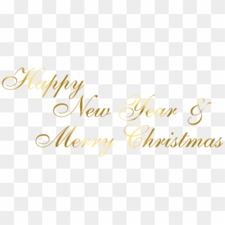 Happy New Year And Merry Christmas Png Png Images - Christmas Clipart
