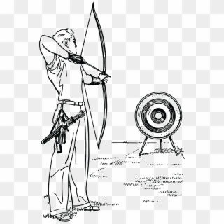 Download Png - Archery Clipart Black And White Transparent Png