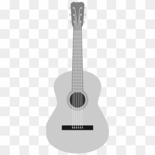This Free Icons Png Design Of Grayscale Acoustic Guitar - White Acoustic Guitar Png Clipart