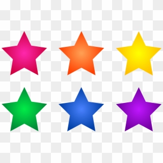 Colorful Star Clipart Simple Png Images - Colored Stars Clipart Transparent Png